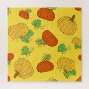 Puzzle Doodle citrouille : Main Tirée sans couture