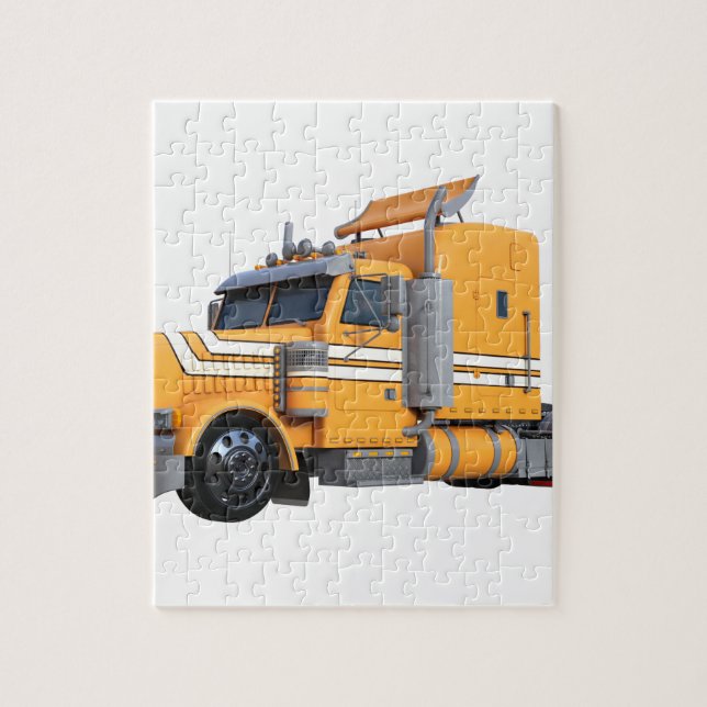 Puzzle D'orange remorque de tracteur semi (Vertical)
