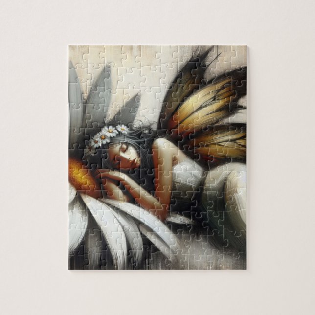 Puzzle Dormir de fée sur une fleur marguerrière (Vertical)