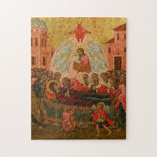 Puzzle Dormition de l'icône chrétienne orthodoxe Theotoko (Vertical)