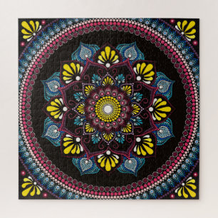 Puzzle Dot Art coloré Mandala Boho de géométrie sacrée