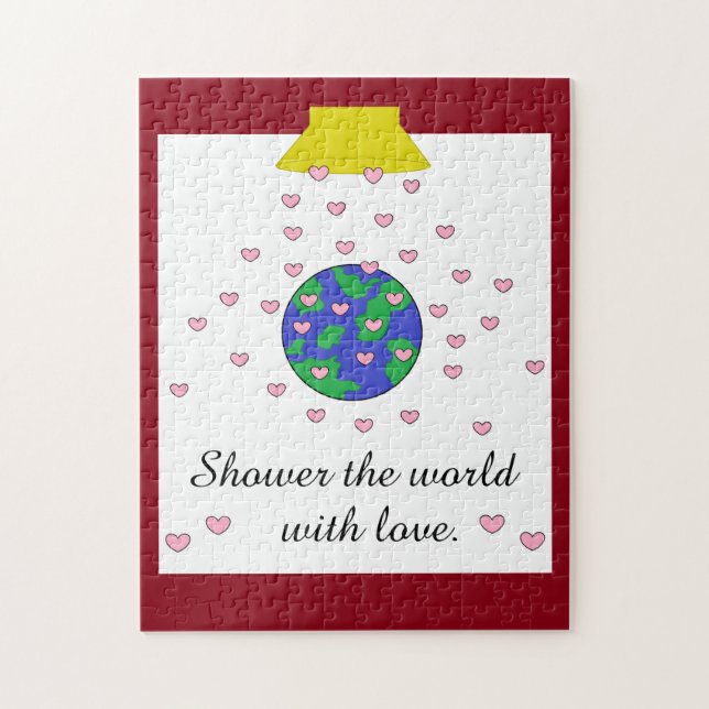 Puzzle Douche sur le monde avec amour : (Vertical)