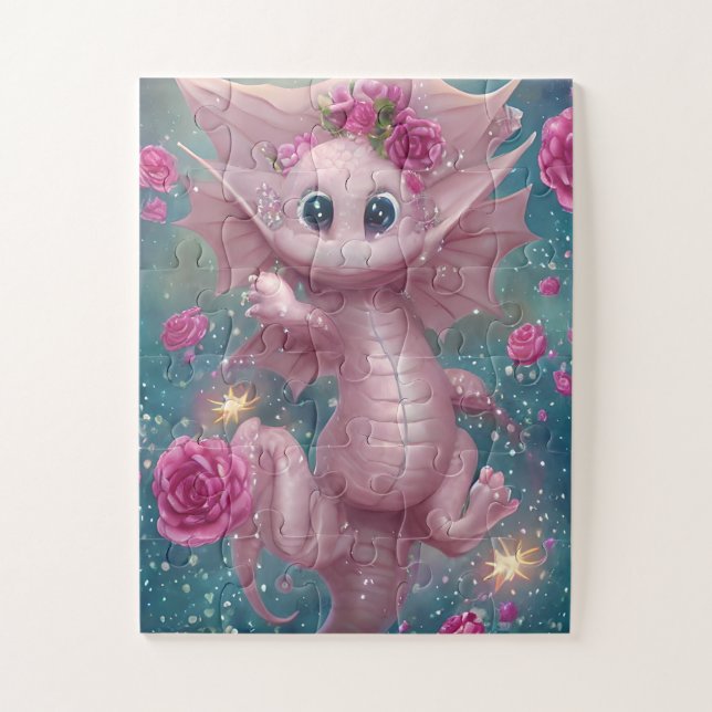 Puzzle Dragon Bébé Rose (Vertical)