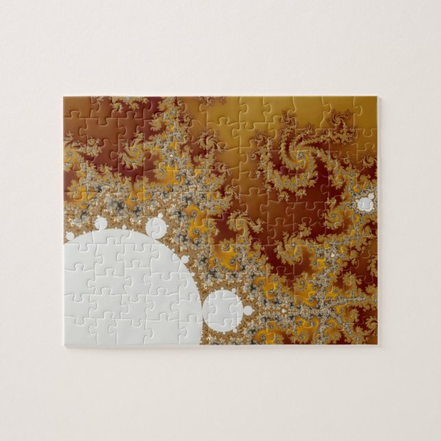 Puzzle Dragon blanc - Art fractal (Horizontal)