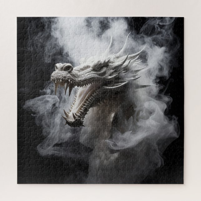 Puzzle Dragon blanc Smokey (Vertical)