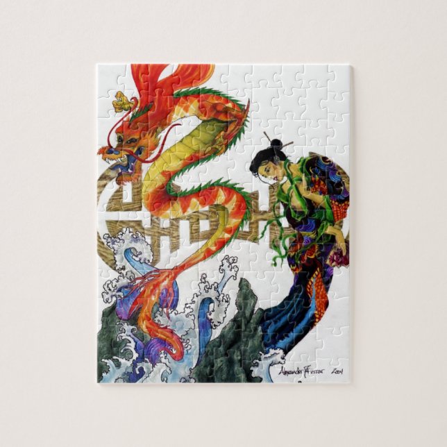 Puzzle Dragon chinois (Vertical)