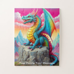 Puzzle Dragon Coloré Amical Pour Les Enfants