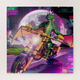 Puzzle Dragon de course de moto