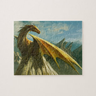 Puzzle Dragon de montagne d'or