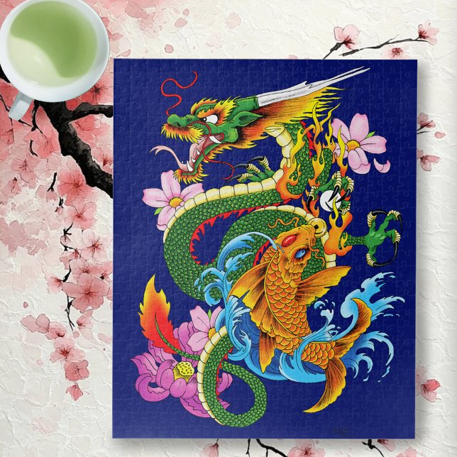 Puzzle Dragon et Koi (Créateur téléchargé)