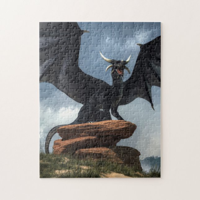 Puzzle Dragon noir (Vertical)