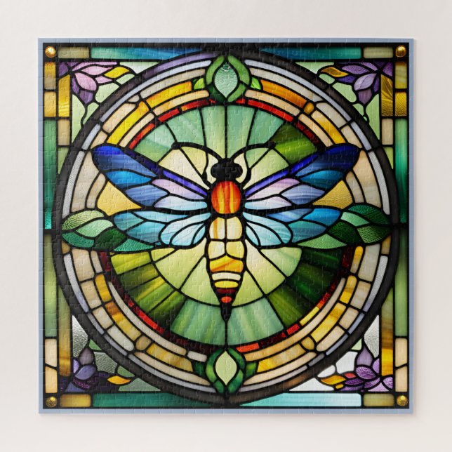 Puzzle Dragonfly en verre (Vertical)