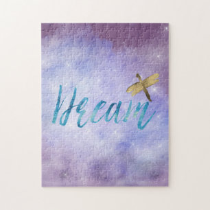 Puzzle Dragonfly Gold de Purple Aqua Dream