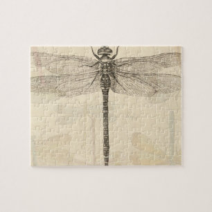 Puzzle Dragonfly Vintage Antique Classic Nature