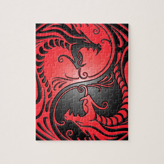 Puzzle Dragons, rouge et noir de Yin Yang (Vertical)
