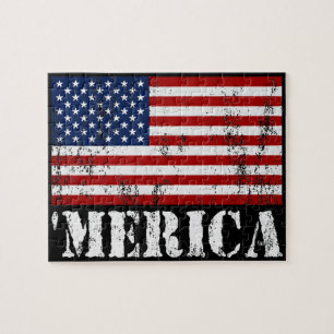 Puzzle Drapeau affligé 'MERICA des États-Unis
