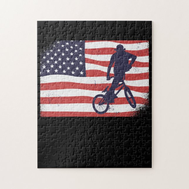 Puzzle Drapeau américain BMX (Vertical)