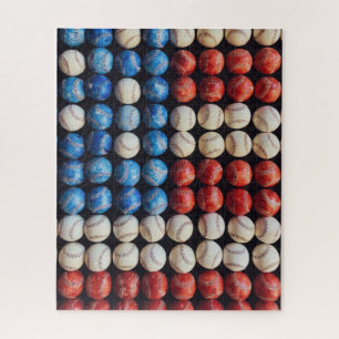 Puzzle Drapeau américain de baseball