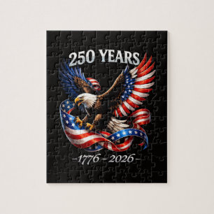 Puzzle Drapeau américain de l'aigle du 250e anniversaire