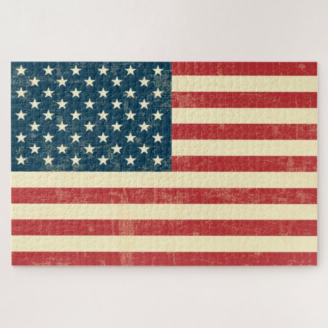 Puzzle Drapeau américain Grungy (Horizontal)
