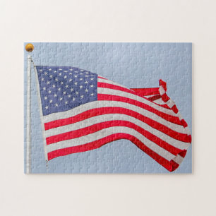 Puzzle Drapeau américain   Vagues dans le vent