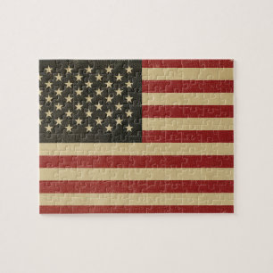 Puzzle Drapeau américain vintage
