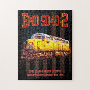 Puzzle Drapeau américain vintage EMD SD40-2 Locomotive di