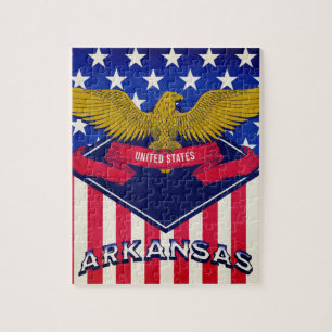 Puzzle Drapeau Arkansas USA