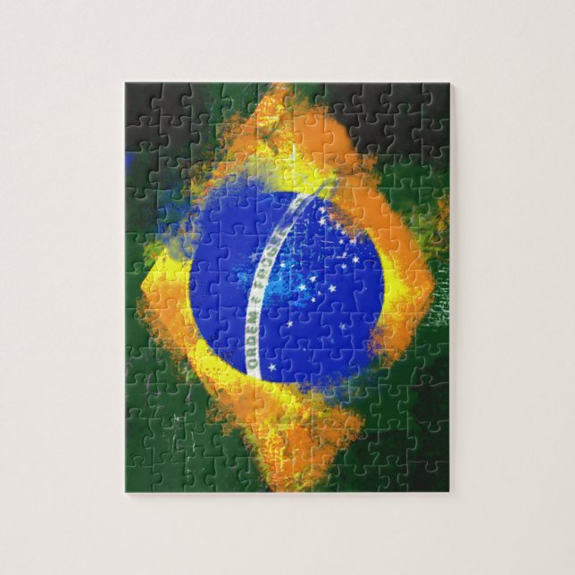 Puzzle Drapeau brésilien BR Brasil (Vertical)