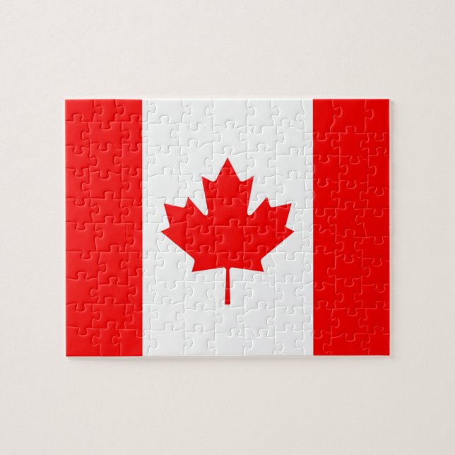 Puzzle Drapeau canadien Feuille d'érable (Horizontal)
