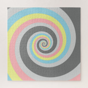 Puzzle Drapeau de fierté abstrait en spirale groovy tripa