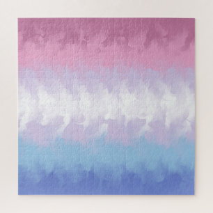 Puzzle Drapeau de fierté bigenre abstrait pastel boho moe