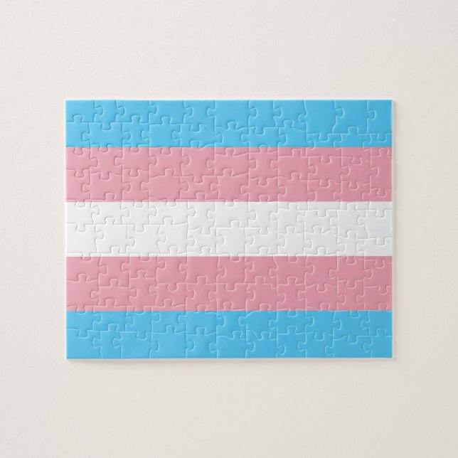 Puzzle Drapeau de fierté de transsexuel (Horizontal)