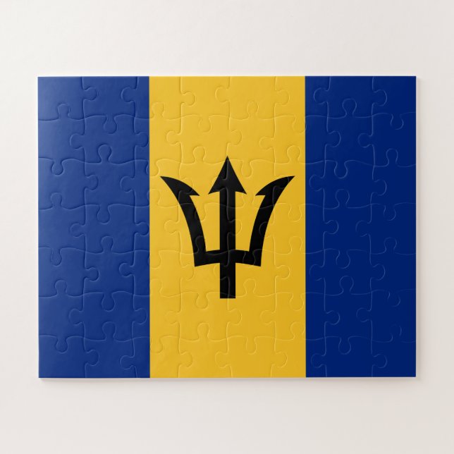 Puzzle Drapeau de la Barbade patriotique (Horizontal)