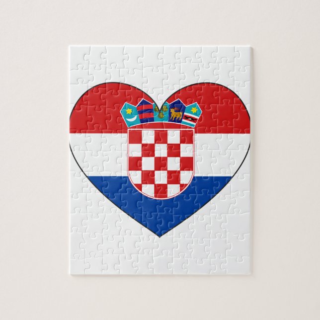 Puzzle Drapeau de la Croatie simple (Vertical)