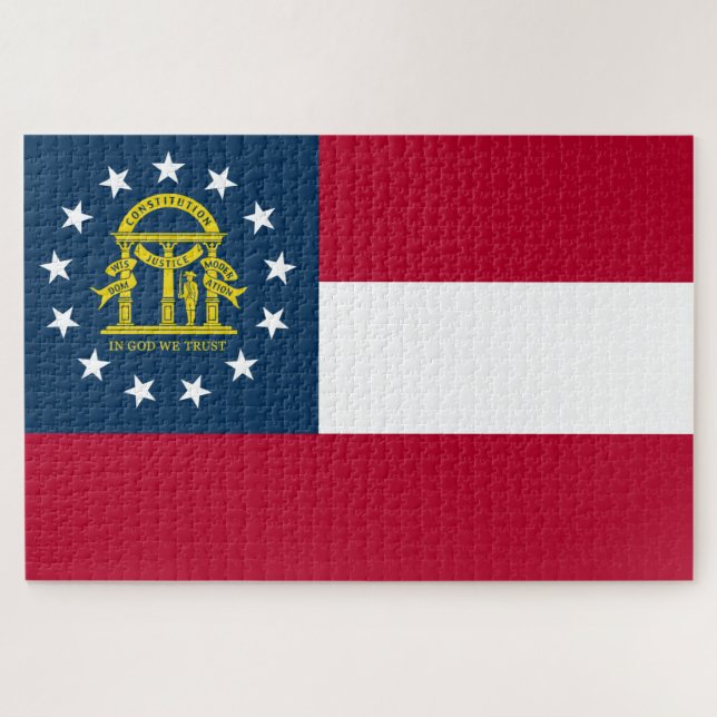 Puzzle Drapeau de la Géorgie (États-Unis) (Horizontal)
