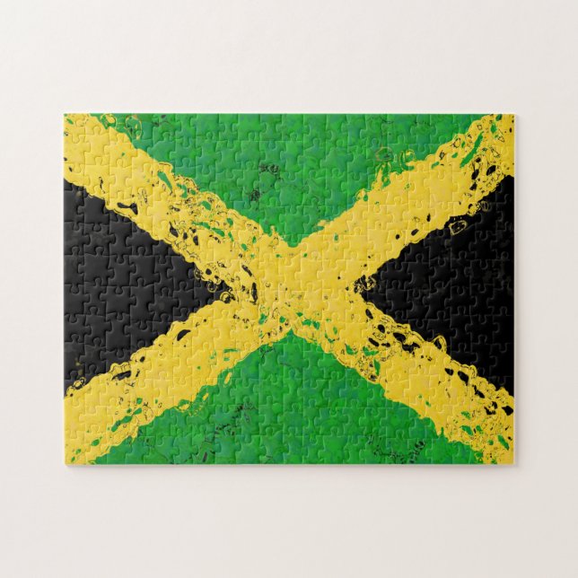 PUZZLE DRAPEAU DE LA JAMAÏQUE (Horizontal)