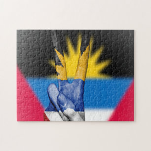 Puzzle Drapeau de la paix d'Antigua-et-Barbuda.
