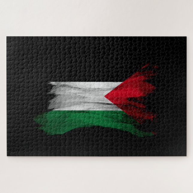 Puzzle Drapeau de la Palestine brassée, drapeau national (Horizontal)