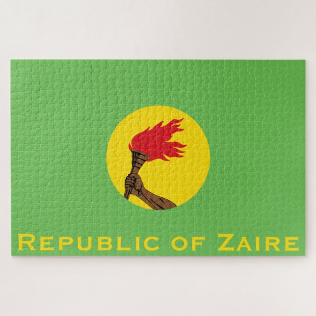 Puzzle Drapeau de la République du Zaïre (Horizontal)
