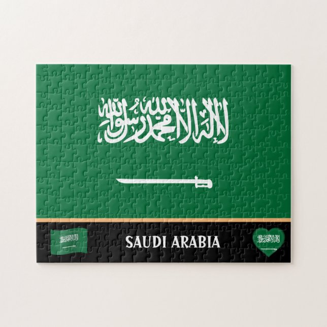 Puzzle Drapeau de l'Arabie Saoudite / Arabie Saoudite (Horizontal)