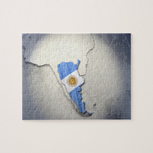 Puzzle Drapeau de l'Argentine (Horizontal)