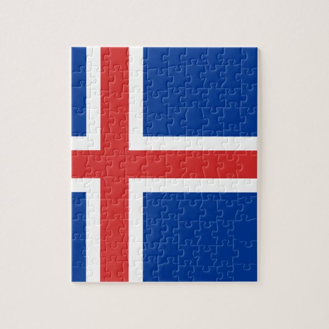Puzzle Drapeau de l'Islande (Vertical)