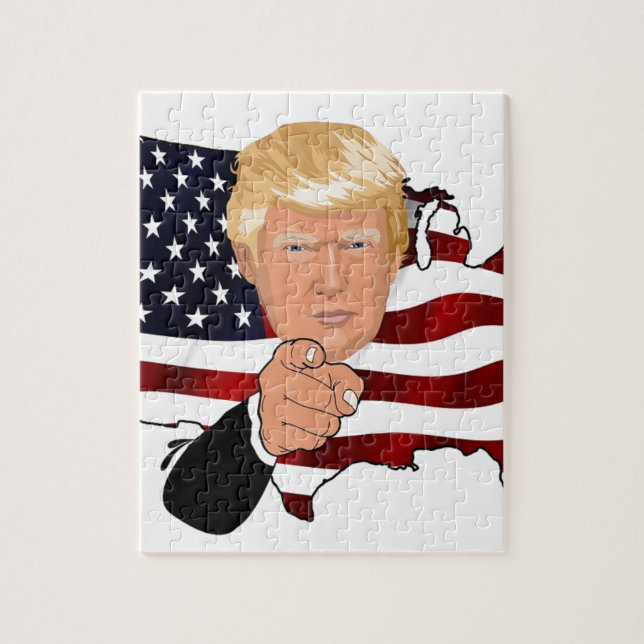 Puzzle Drapeau des Etats-Unis Amérique du Président Oncle (Vertical)