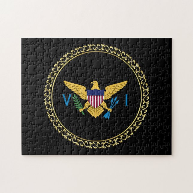 Puzzle Drapeau des îles Vierges américaines USVI Caribbea (Horizontal)