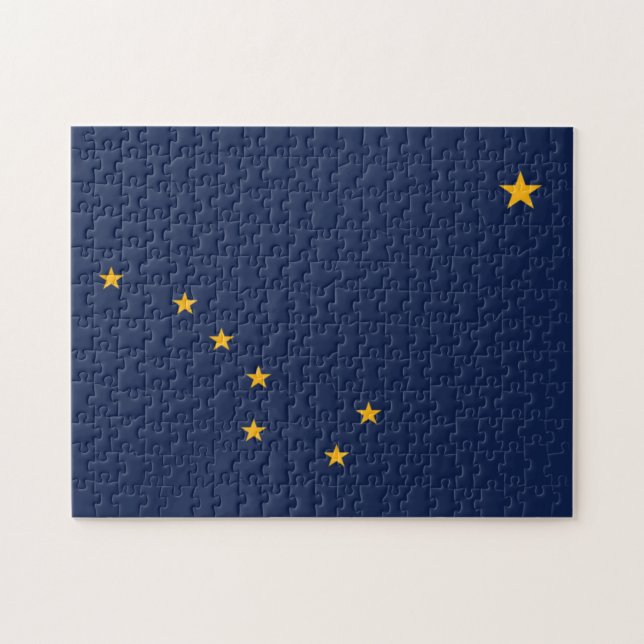 Puzzle Drapeau d'État de l'Alaska, États-Unis (Horizontal)