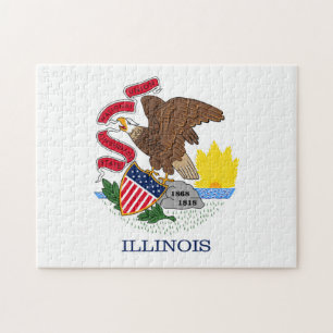 Puzzle Drapeau d'État de l'Illinois, États-Unis