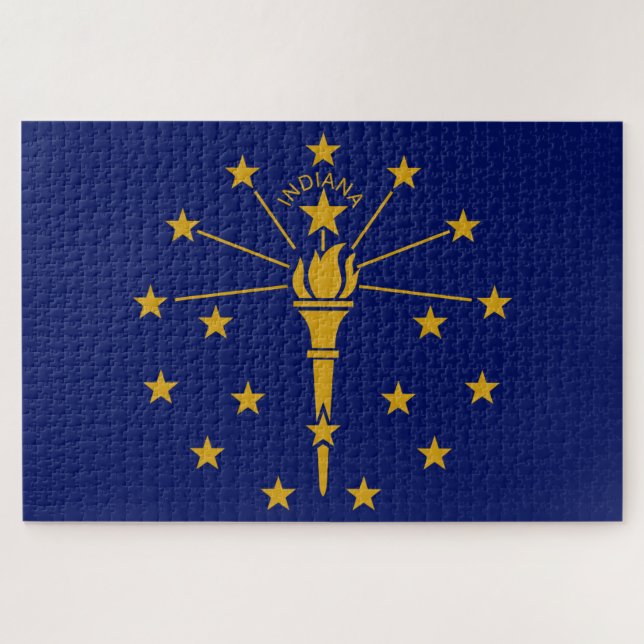 Puzzle Drapeau d'État de l'Indiana (Horizontal)