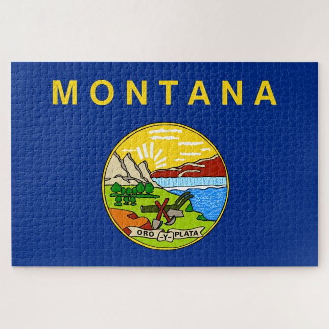 Puzzle Drapeau d'État du Montana (Horizontal)