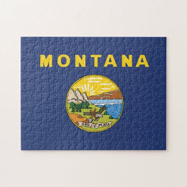 Puzzle Drapeau d'Etat du Montana, États-Unis (Horizontal)
